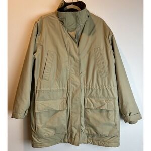 Lands End Polartec Men's Fleece Lined Coat Jacket Size Medium